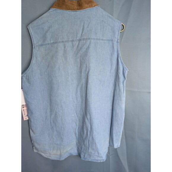 Vintage Country Legends 90s Denim and Suede Southwest Themed Vest New with Tags! - Picture 2 of 11